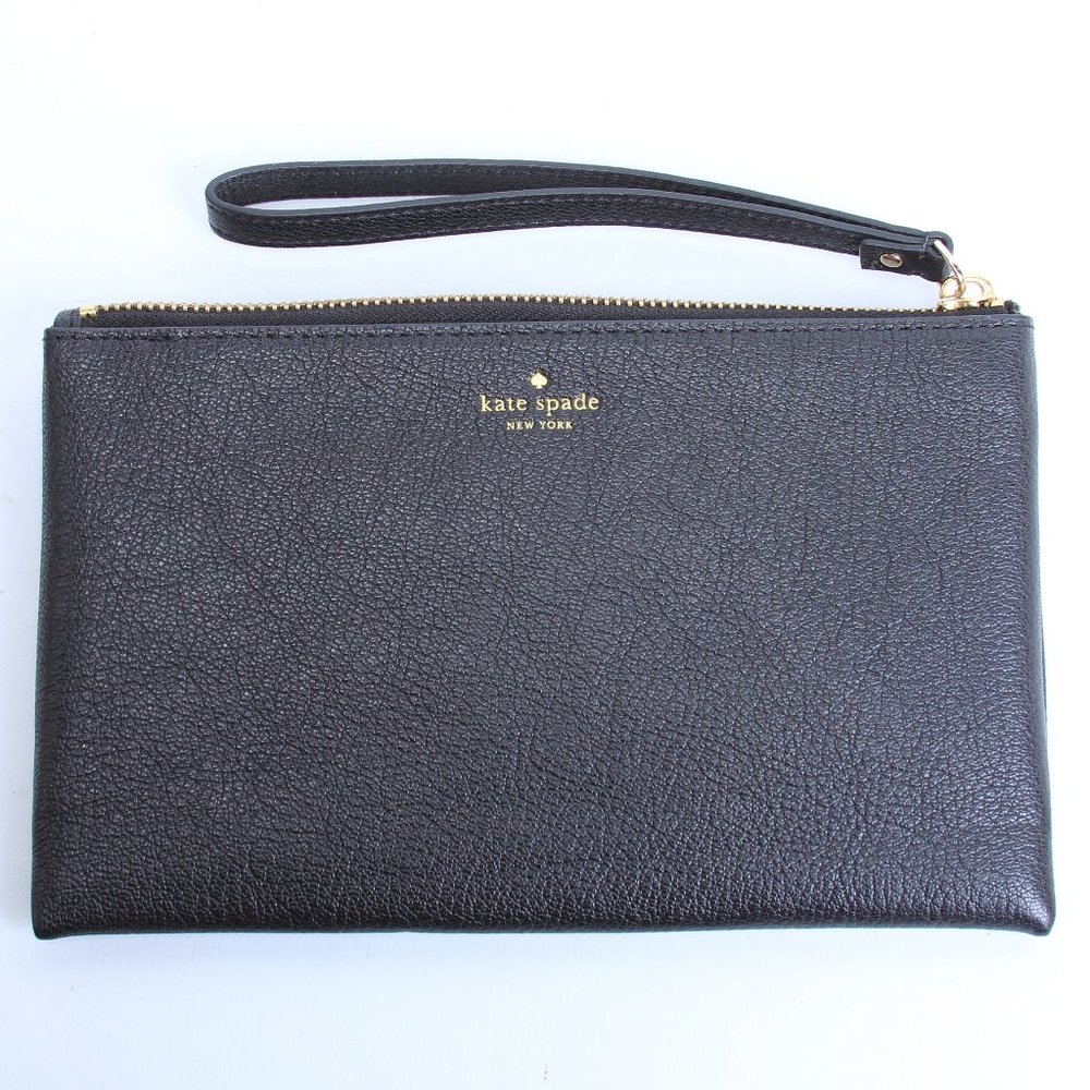 kate spade Black Leather Wallet Wristlet NWOT - Picture 3 of 13